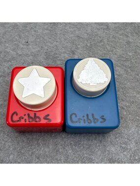 Carl Paper Punch Set with Star & Tree Design Scrapbooking Crafts